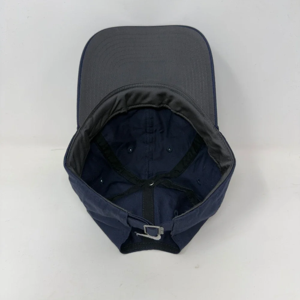Nike Heritage86 Navy‎ Blue Adjustable Strapback Hat Orange Logo Swoosh